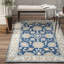 Tapis bleu en laine touffeté à la main Onca-11149519