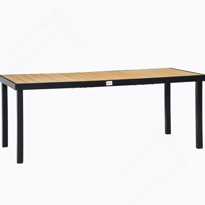 Outsunny 75" X 35" Outdoor Dining Table For 8 People, Rectangular Aluminum Frame Garden Table