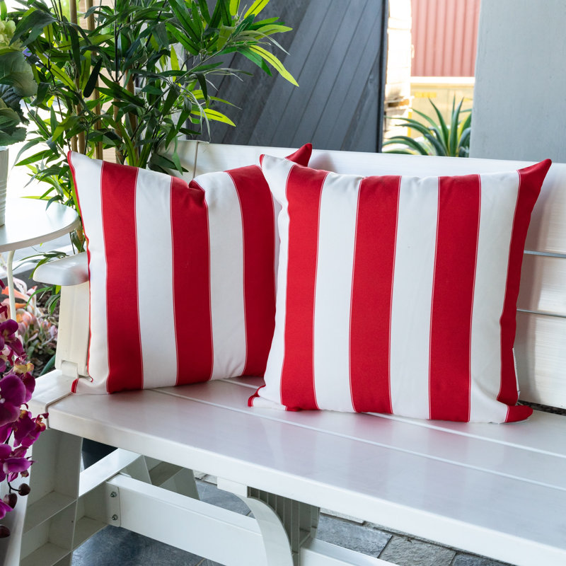 Outdoor Square Pillow Cover & Insert, 20" x 20", Red
