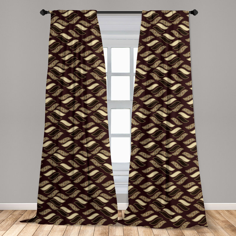 Abstract Semi-Sheer Rod Pocket Sliding Panel, 28" x 84"