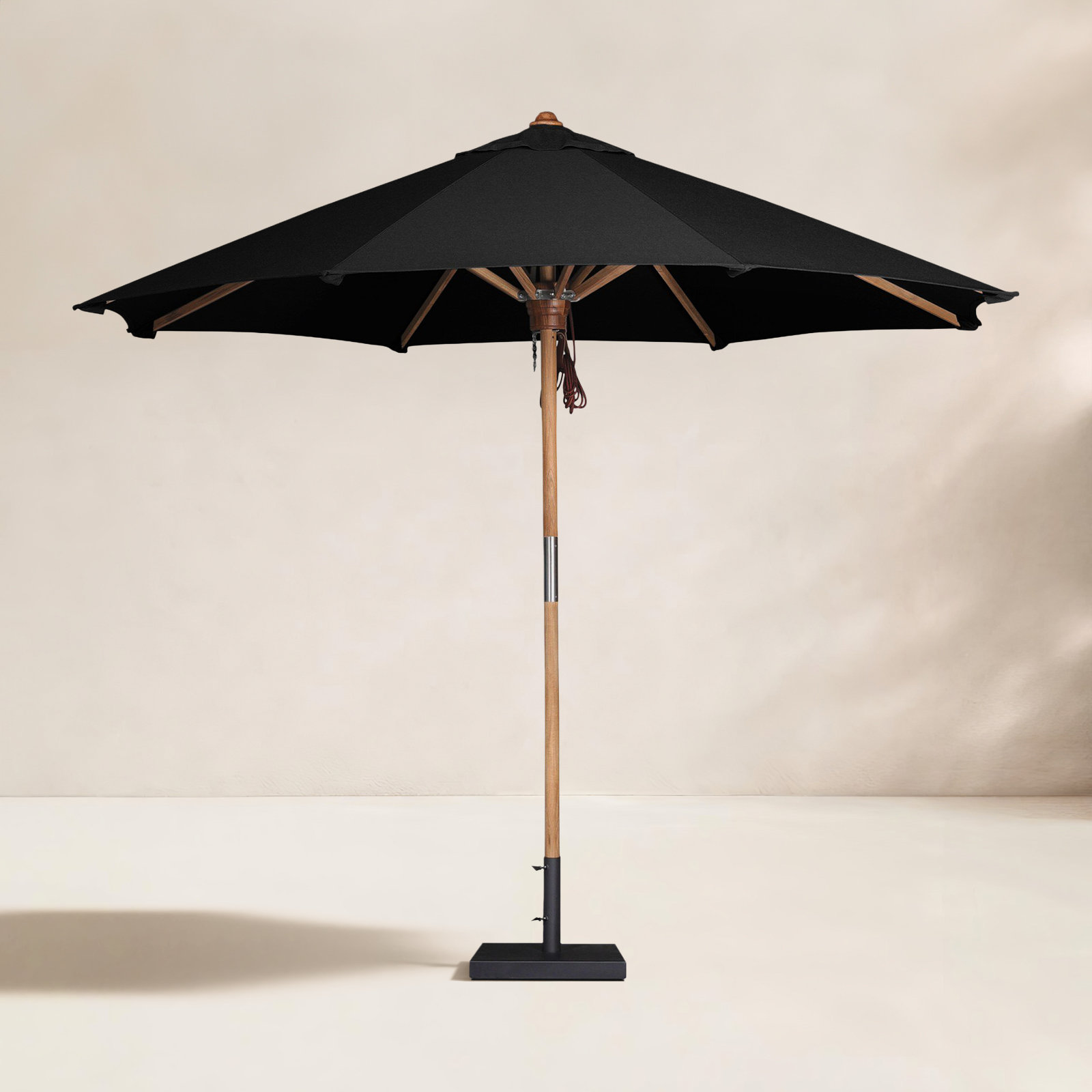 Nadira 118 " Market Umbrella, Black