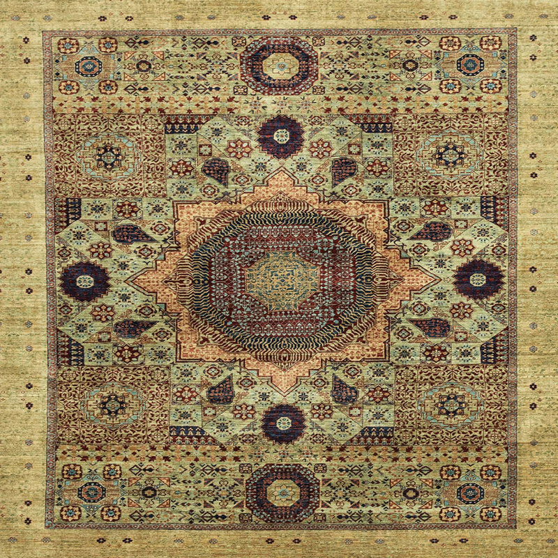 Abstract Indoor Rug, Square 7'