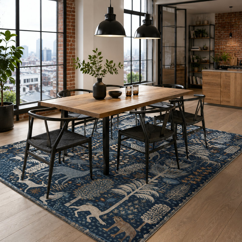 Geometric Cotton and Chenille Flatweave Area Rug, 80 x 150 cm