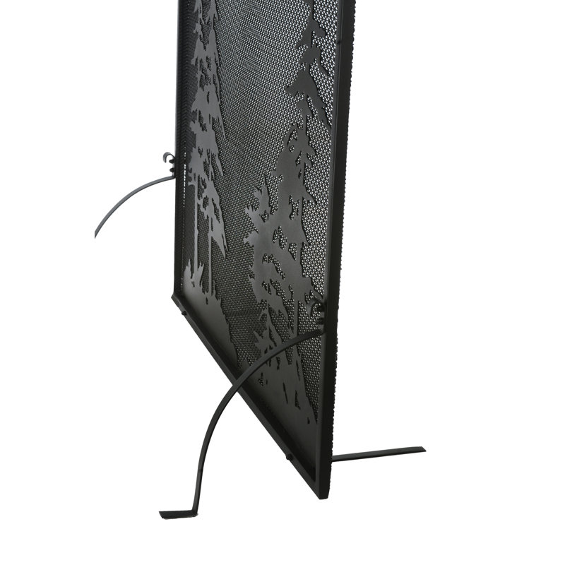 Tall Single Panel Fireplace Screen