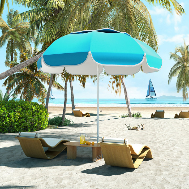 180cm Beach Parasol, Blue