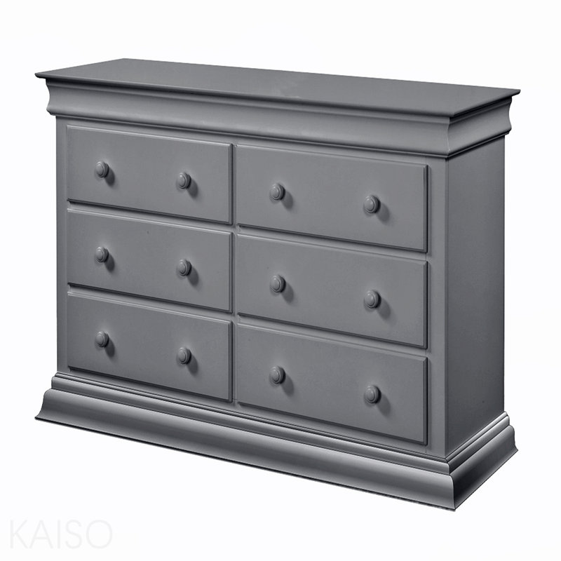 6 Drawer Dresser Gray