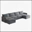 Canapé 4 places en velours côtelé Comfy-1423636041