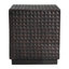 Table de bout rectangulaire cannelée pour patio, table d'appoint en bord de piscine, cuivre antique