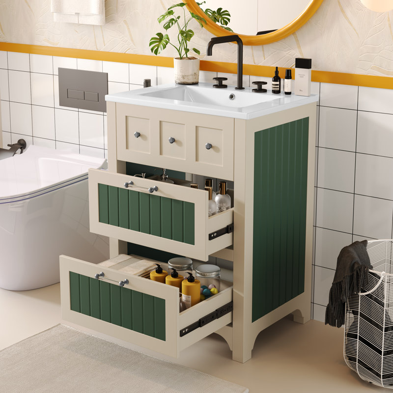 Meuble-lavabo 24 po avec lavabo supérieur