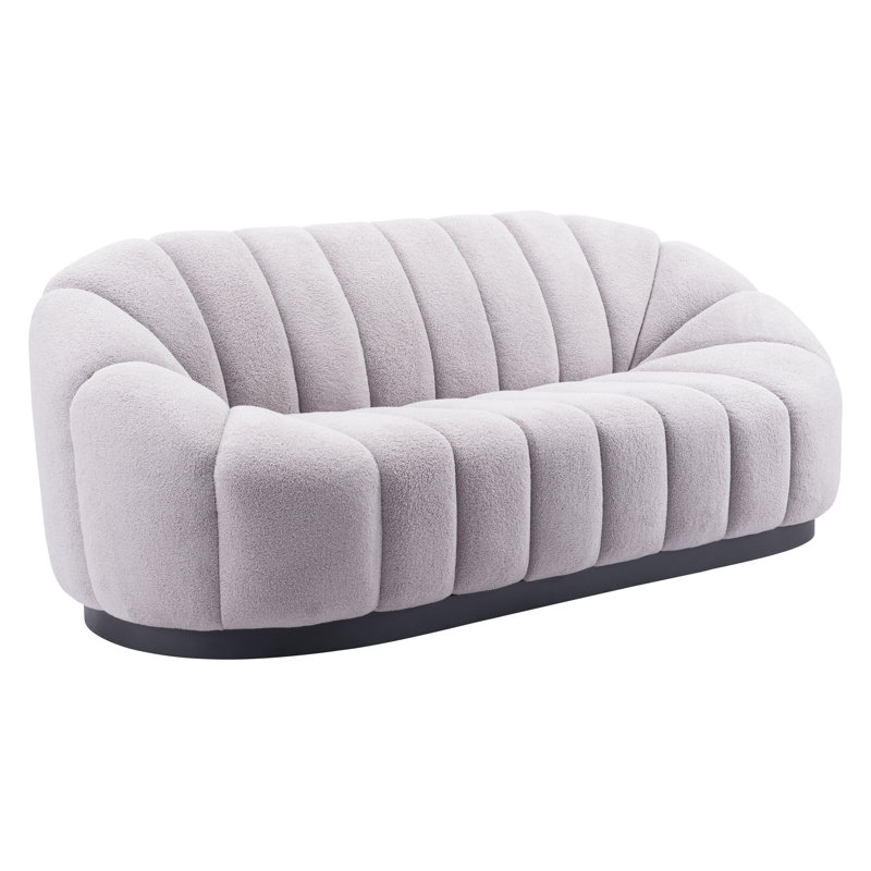Canapé crème, 100% polyester gris