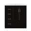 Meuble-lavabo 36 po avec lavabo en céramique, armoire de rangement moderne en bois massif avec 3 tiroirs et portes à fermeture douce-991021115