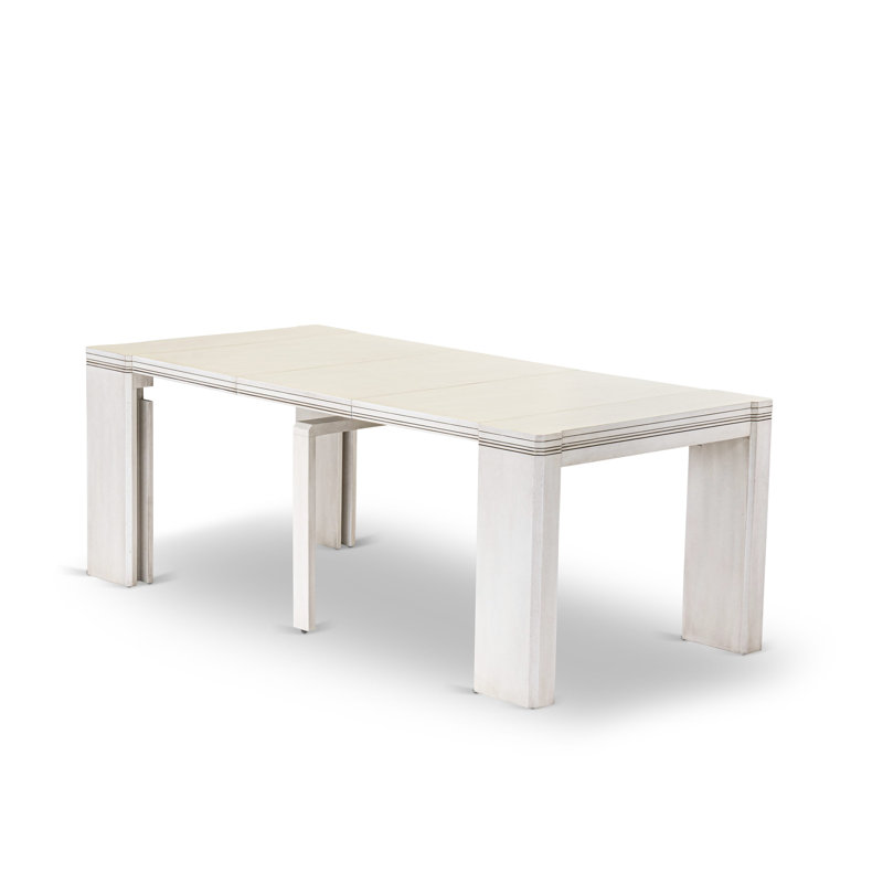 L'ensemble de 2 tables de cuisine comprend 1 table de cuisine rectangulaire et 1 banc, blanc antique., White