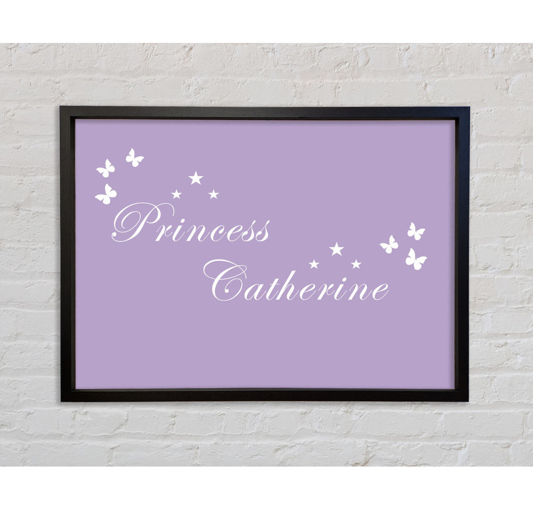 Girls Room Quote Your Own Name Princess - Einzelner Bilderrahmen Typografie auf Leinwand