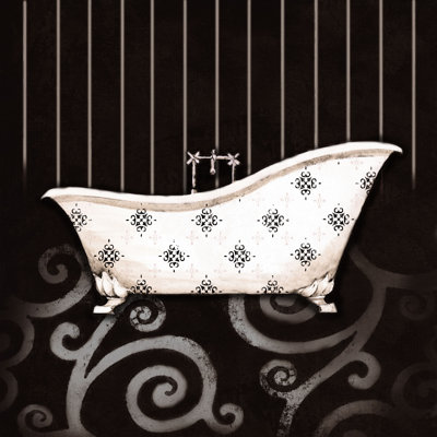 Toupe Swirl Bathtub I - Wrapped Canvas Painting