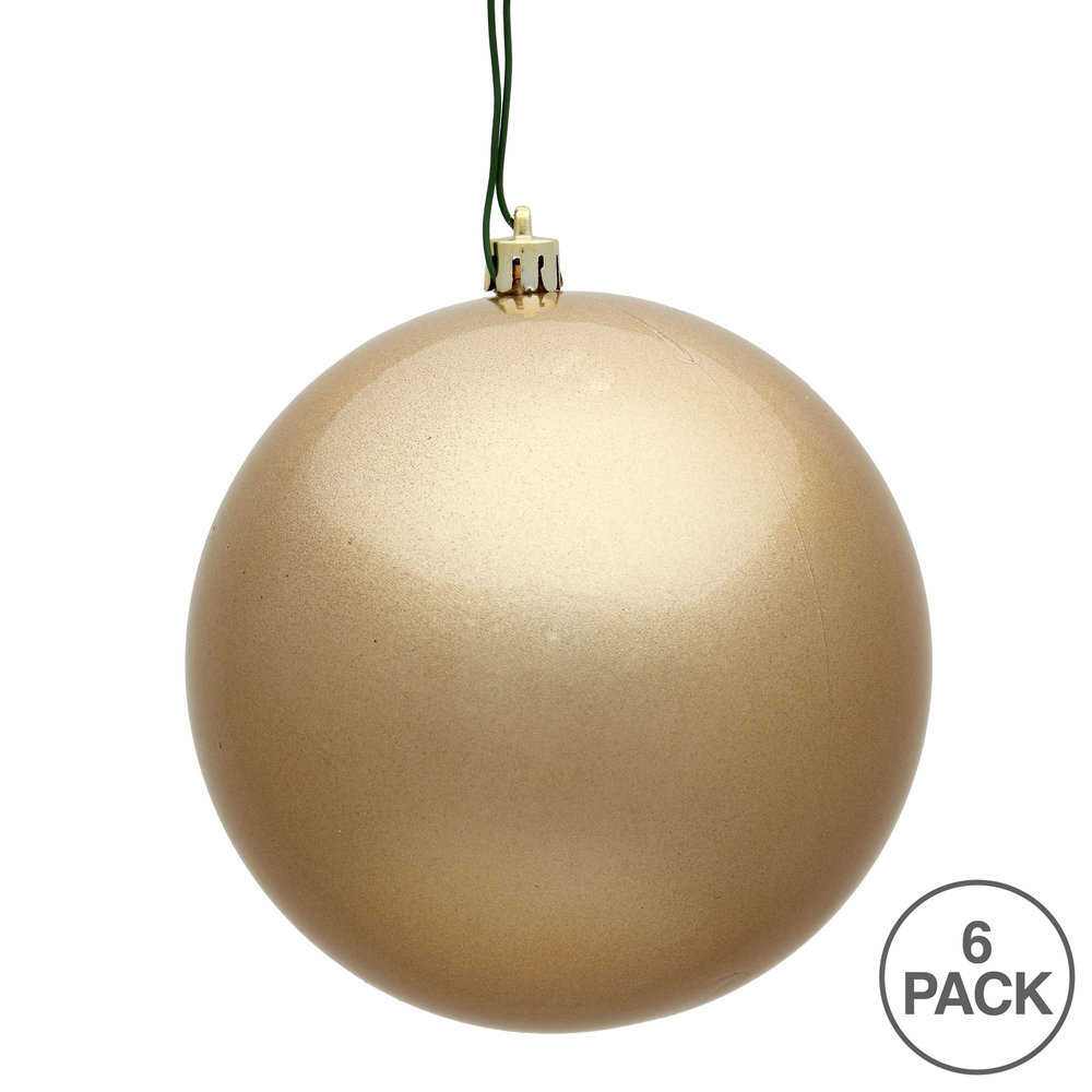 Shatterproof Bauble, 3" H x 3" W x 3" D, Cafe Latte Candy