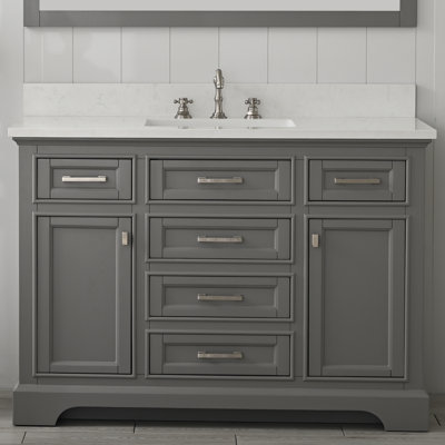 Zoila 48'' Single Bathroom Vanity with Quartz Top