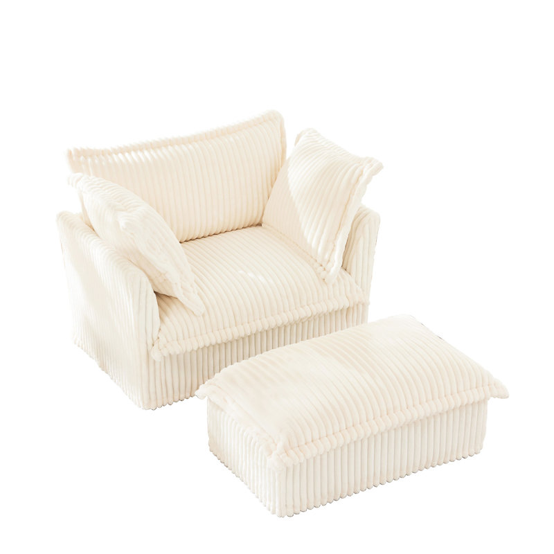 Fauteuil Sleep avec finition velours côtelé de luxe