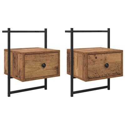 35cm W Manufactured Wood Bedside Table