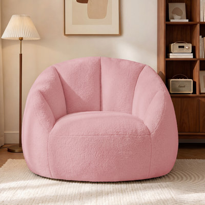 Fauteuil à billes surdimensionné en microfibre 47 po