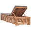80" Long Reclining Teak Single Chaise with Cushions-1006405593
