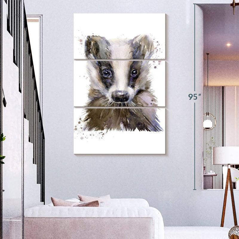 Brampt Badger Portrait, 74" H x 48" W
