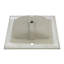 Plateau de meuble-lavabo simple blanc 24 po x 19,7 po avec 1 trou de robinet et trop-plein (lavabo seulement)