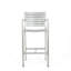 Tabourets d'extérieur avec cadre en aluminium antirouille, ensemble de 2