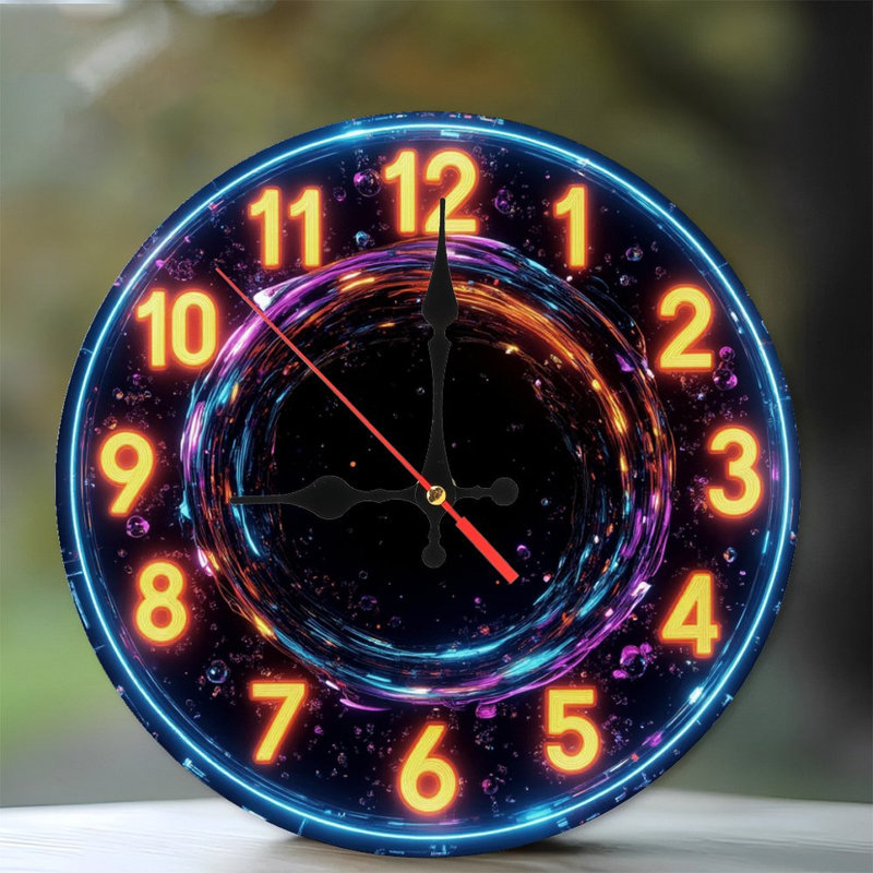 Horloge de style néon