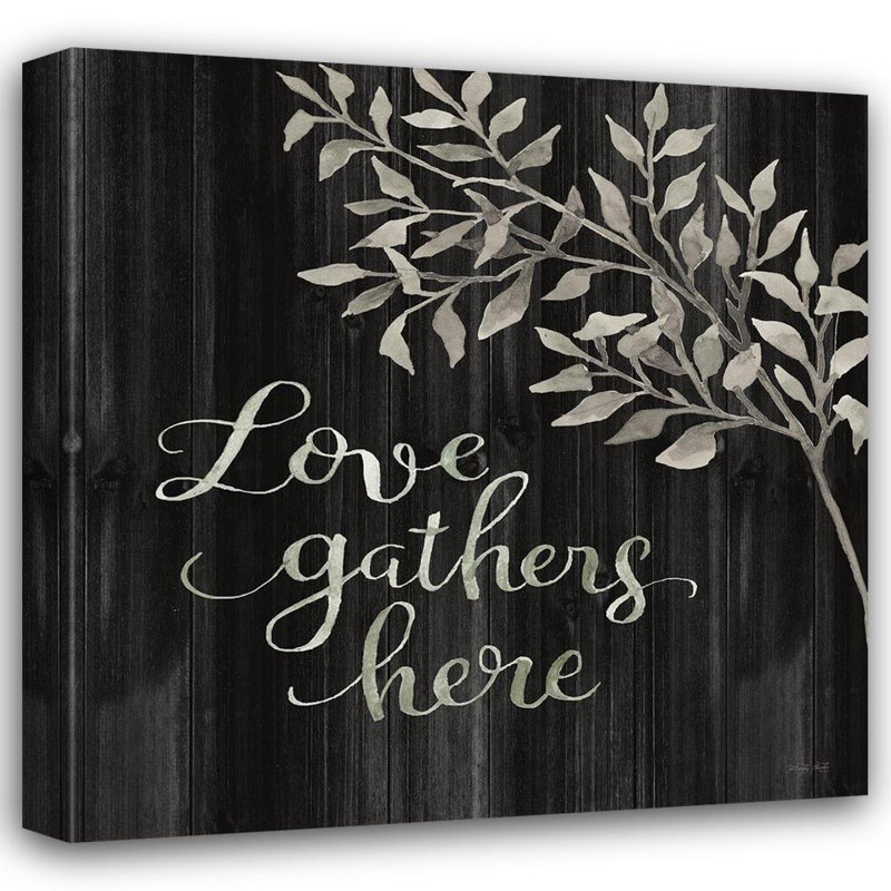 «Lark Manor ™ Jacobs, Cindy Gallery, art sur toile tendue« Love Gather Here », H 36 po x l 36 po