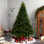 Green Lighted Artificial Fir Christmas Tree-280455981