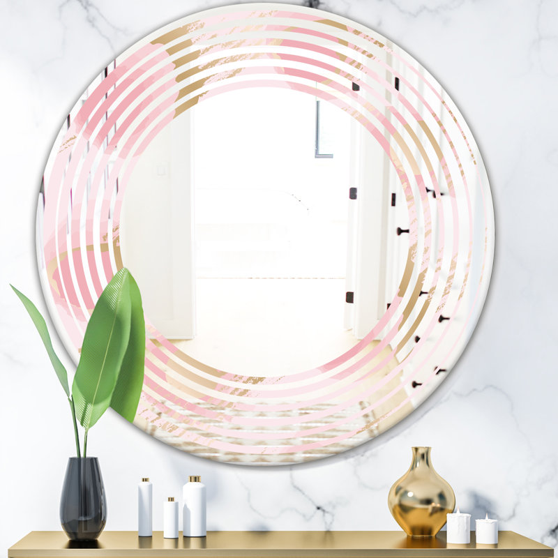 Miroir mural sans cadre abstrait, H 23,6 po x l 23,6 po