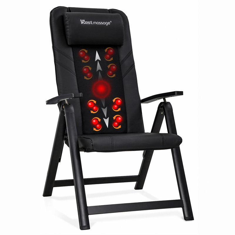 Fauteuil de massage chauffant en similicuir