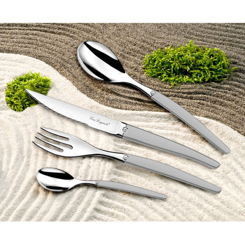 Ensemble de couverts 24 pièces Lou Laguiole, service pour 6, gris