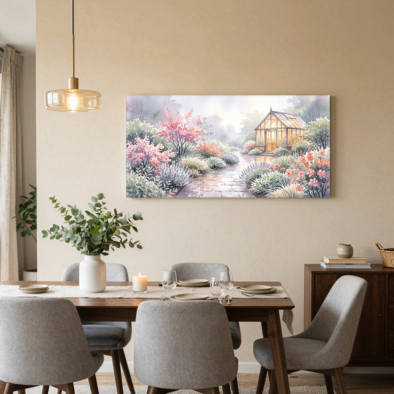 Art sur toile rose, L 40 po x H 20 po