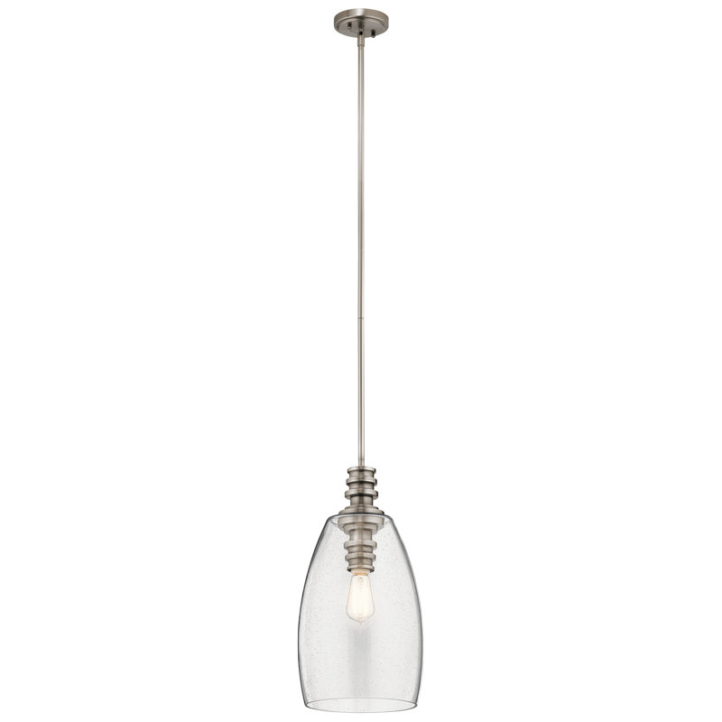 Luminaire suspendu conique à 1 lumière Mccaffery, Étain classique