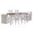 7-Piece Dining Set With 4 Ladder Back Chairs, 2 Upholstered Accent Chairs, And Solid Wood Table-105300228-105300227-105300226