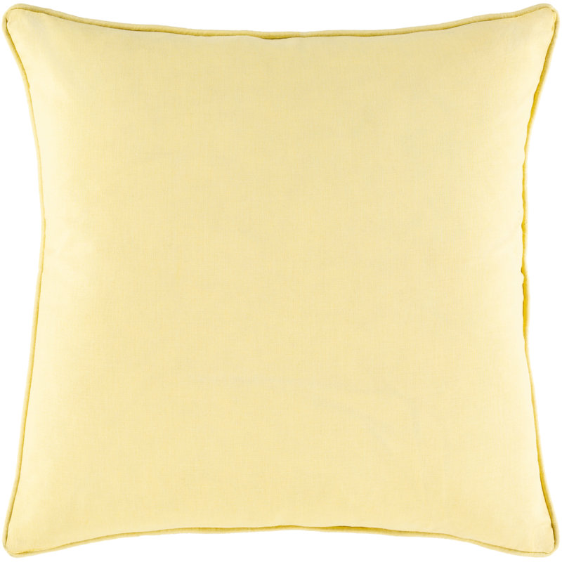  Cotton Floral 20'' Throw Pillow Cover, Butter/Rose