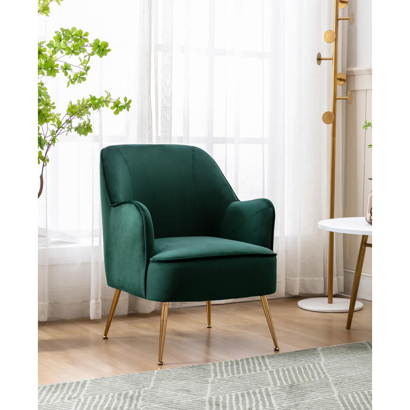 Bucholz Velvet Armchair, Green