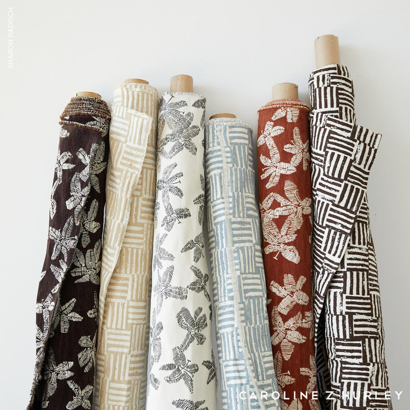 Tissu hibiscus Schumacher x Carole Z Hurley, Teck