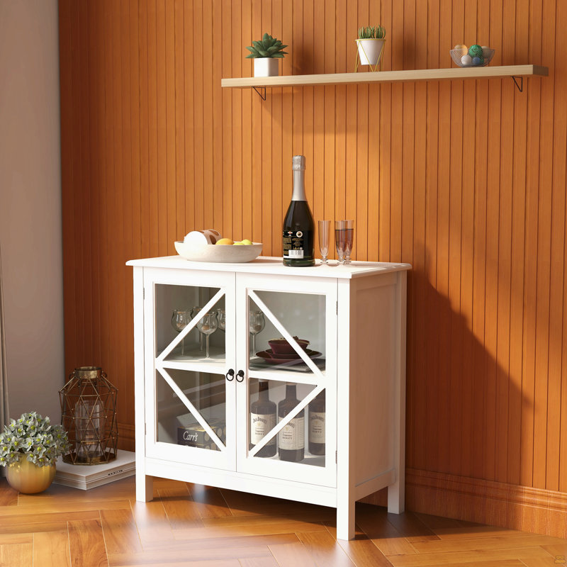 Armoire de cuisine avec portes doubles en verre