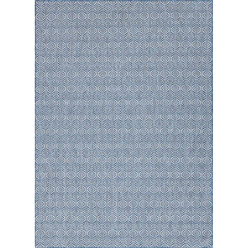 Outdoor Preen Area Rug Stone Blue Color, Rectangle 8' x 11'4"