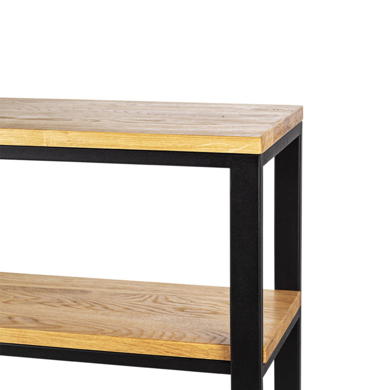 Mcgahan 80cm Solid Wood Top Console Table