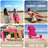 Ostrich The Deluxe 3N1 Lightweight Outdoor Beach Lounge Chair w/ Footrest, Pink-1645790339