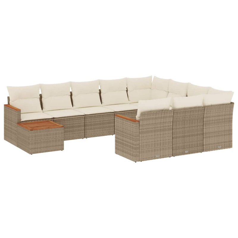Vidaxl Garden Sofa Set Beige, Cream White