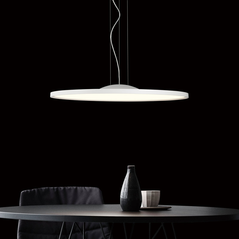 Luminaire suspendu géométrique à 1 lumière Ahtziri, H 59,06 po x l 28,35 po x P 28,35 po