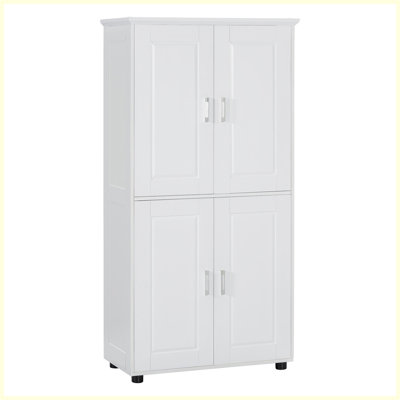 Modern Bathroom Floor Storage Cabinet with 4 Doors