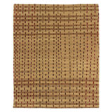 Rag Striped Area Rug in Beige/Brown/Red