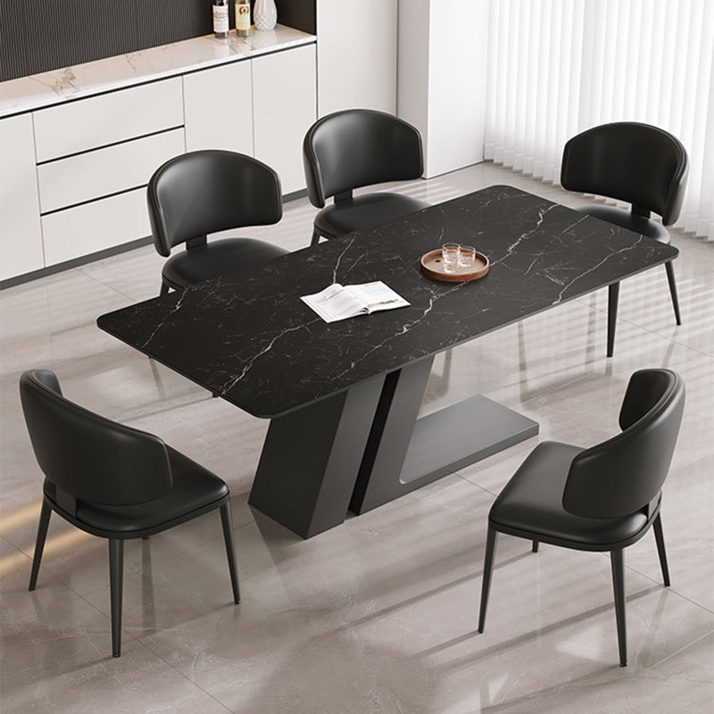 Italian style light luxury rectangular table, 29.5"H x 63"L x 31.5"W