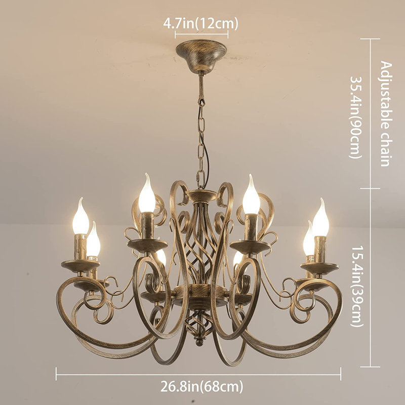Pelchat 8 - Light Candle Style Chandelier