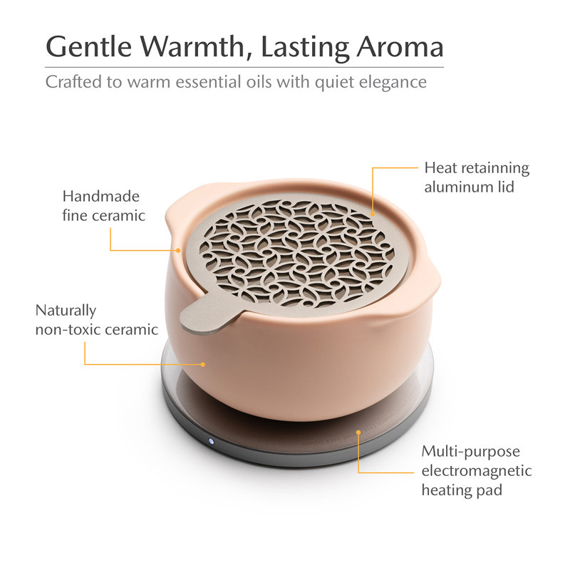 Jun Self-Heating Diffuser Set - Rosy Apricot, Pink